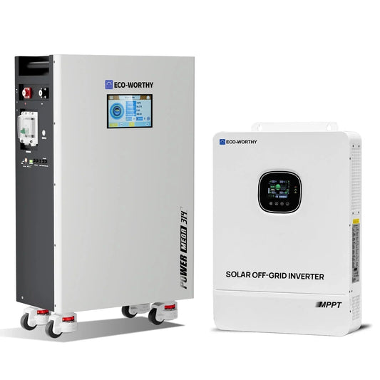 Eco-Worthy 10kW Home Backup Solar Power Bundle | PowerMega 314 51.2V 314Ah Battery and 48V 10000w Off Grid Inverter