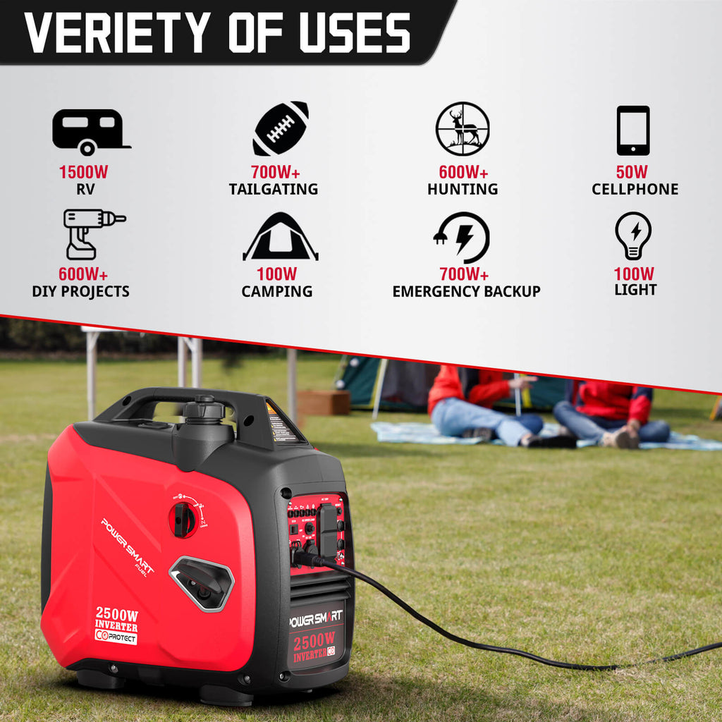 PowerSmart 2500W Inverter Generator w/ CO Alert HB5020C