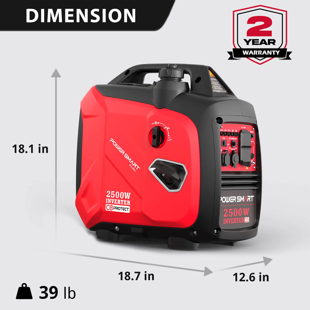 PowerSmart 2500W Inverter Generator w/ CO Alert HB5020C
