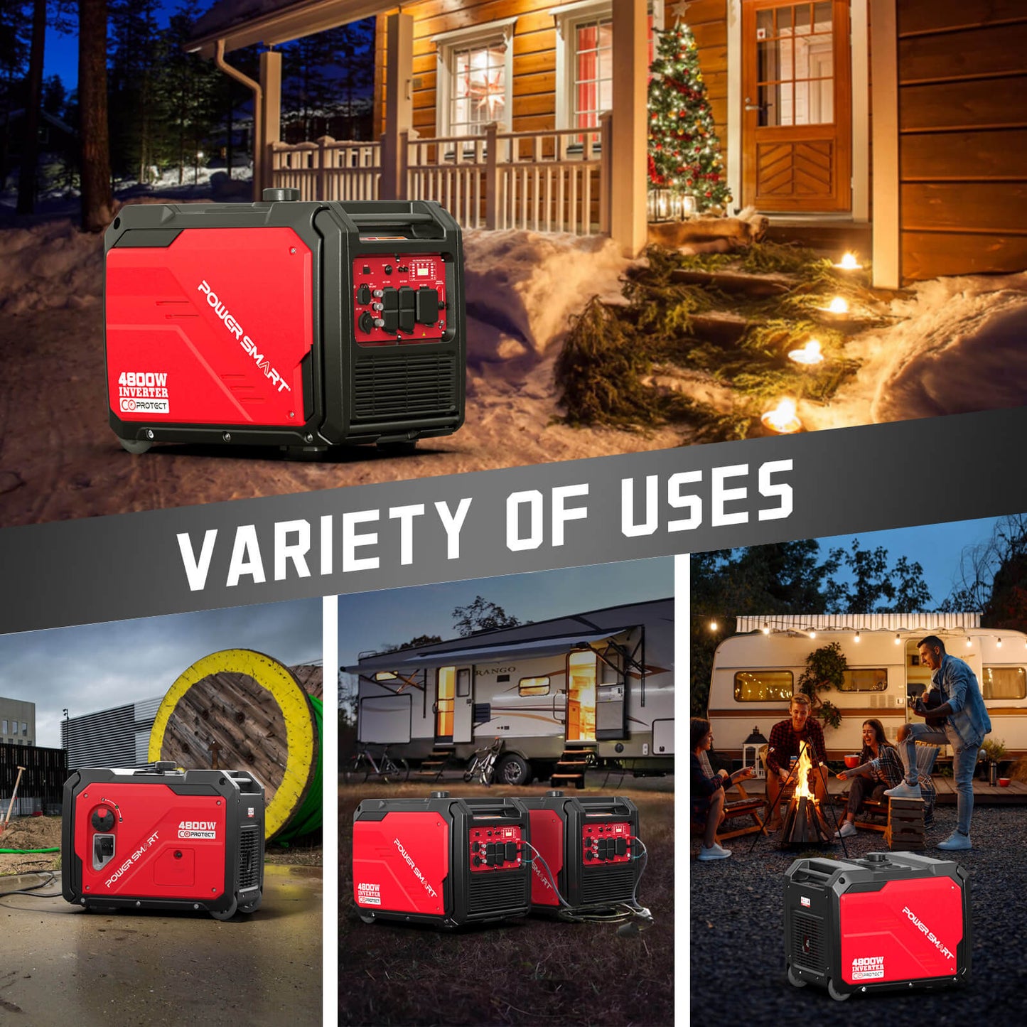 PowerSmart 5000W Inverter Generator w/ CO Alert DH5050E