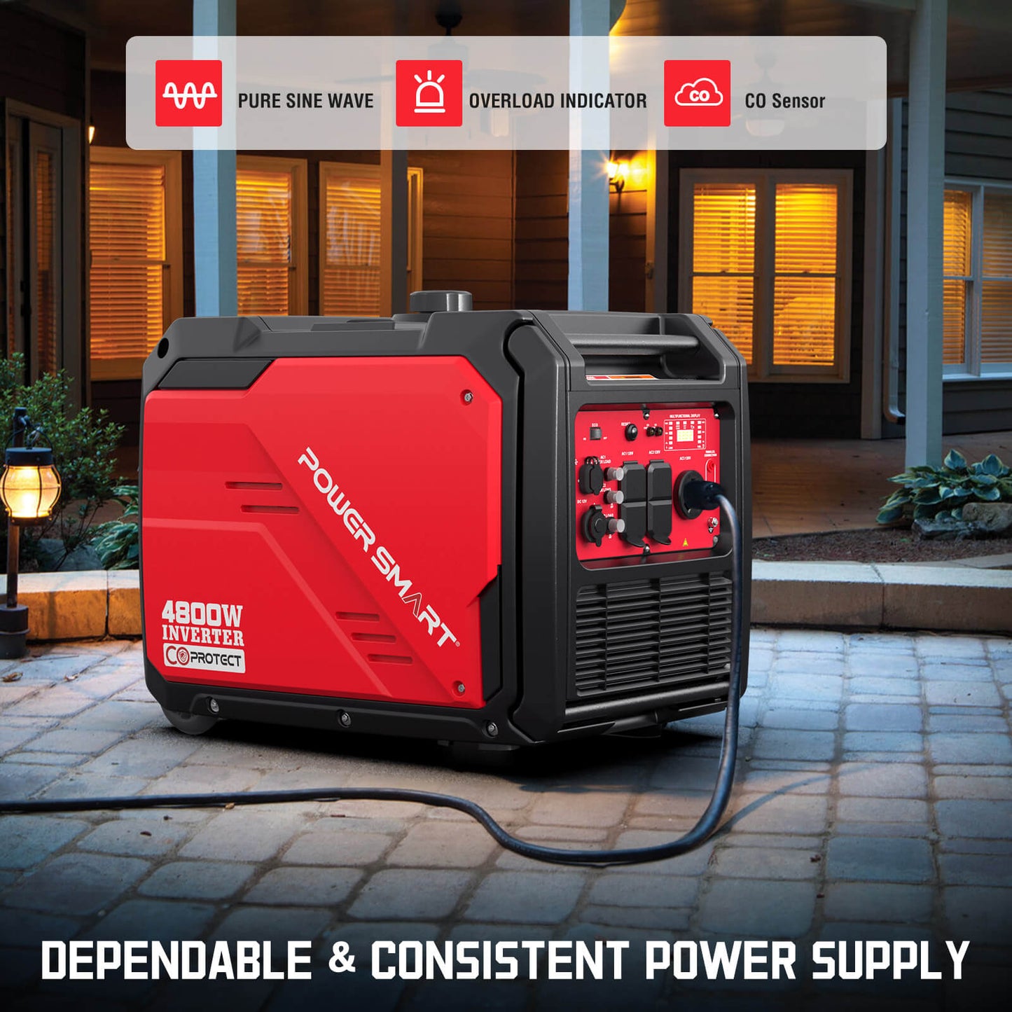 PowerSmart 5000W Inverter Generator w/ CO Alert DH5050E