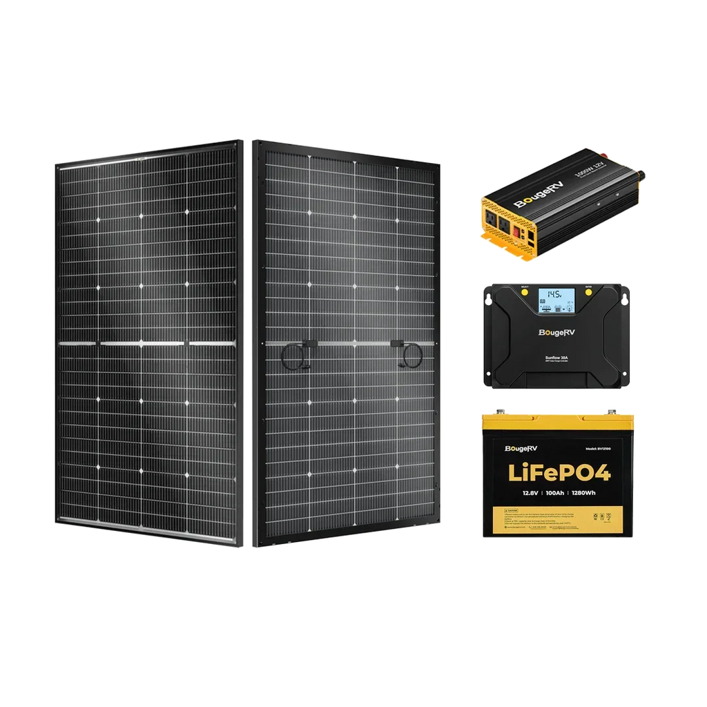 BougeRV 12V 200 Watt Rigid Solar System Kit