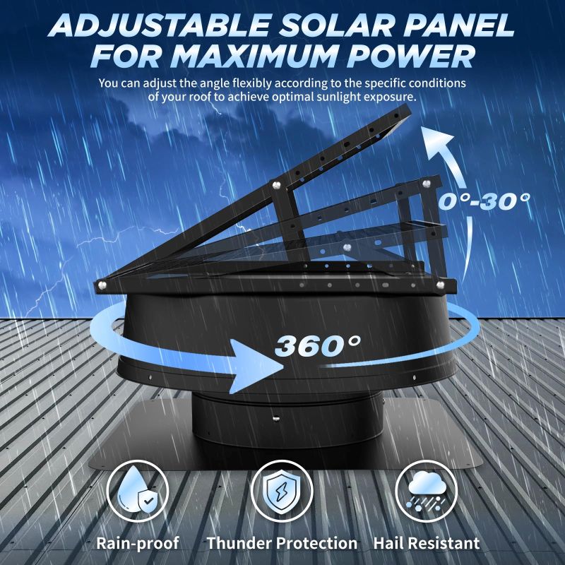 Langy 12" Solar Attic Vent Fan -55W product image 10