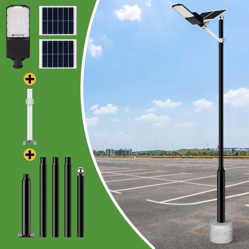 Langy 1200W solar street light w/ pole -30000lumens product image 2