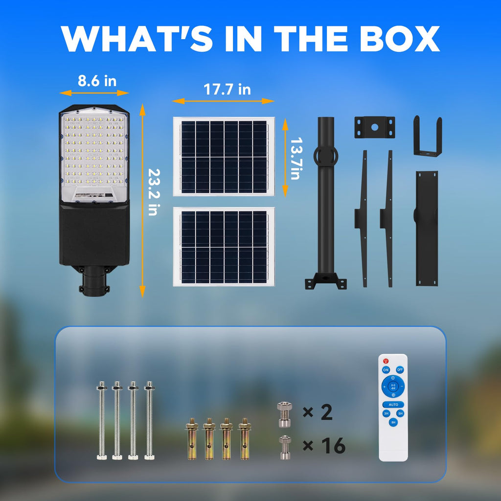 Langy 1500W solar street light w/ 20ft /16ft pole product image 8