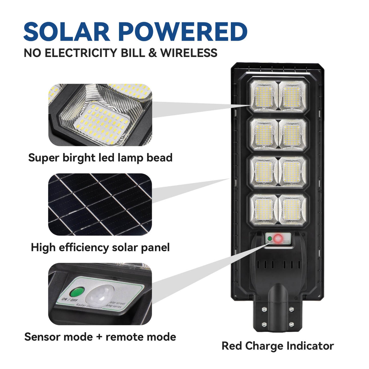 Langy 200W All in one solar Parking Lot Lights -25000 lumens product image 3