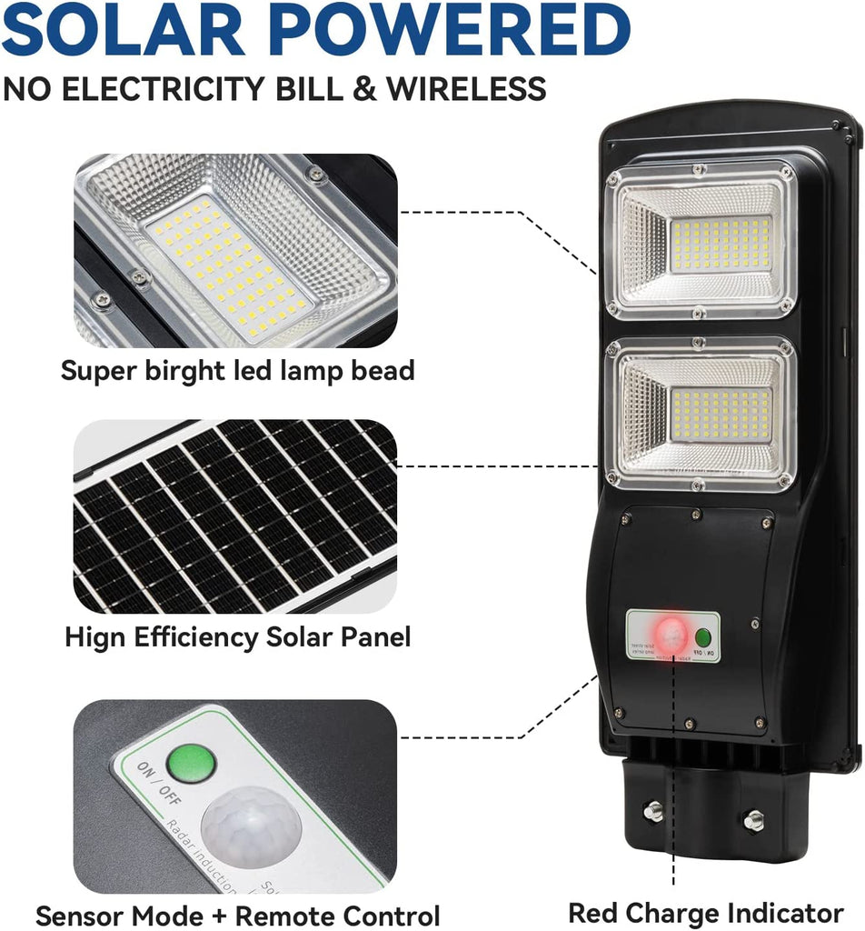 Langy 4 PACK 60W solar street light 6000 lumens product image 5