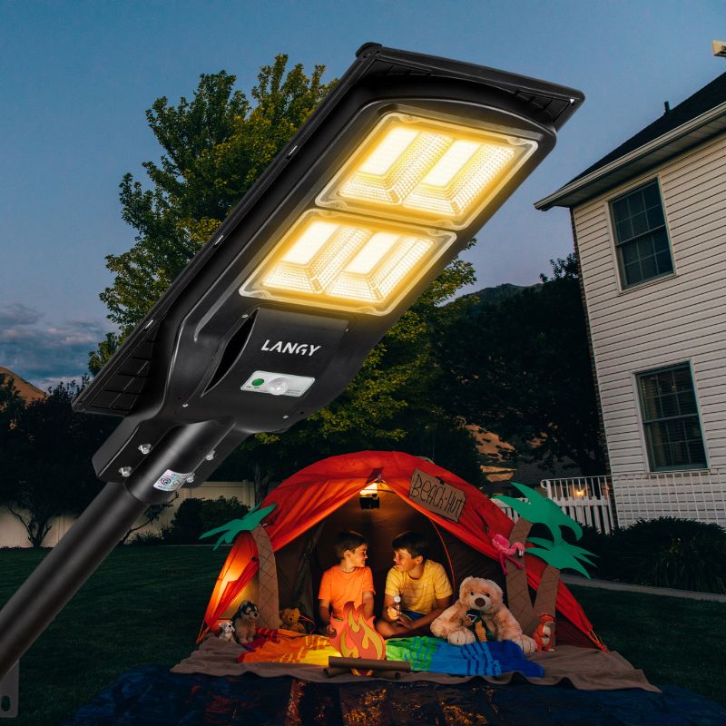 Langy 90W 120W Solar street LED lights -warm white/ white product image 1