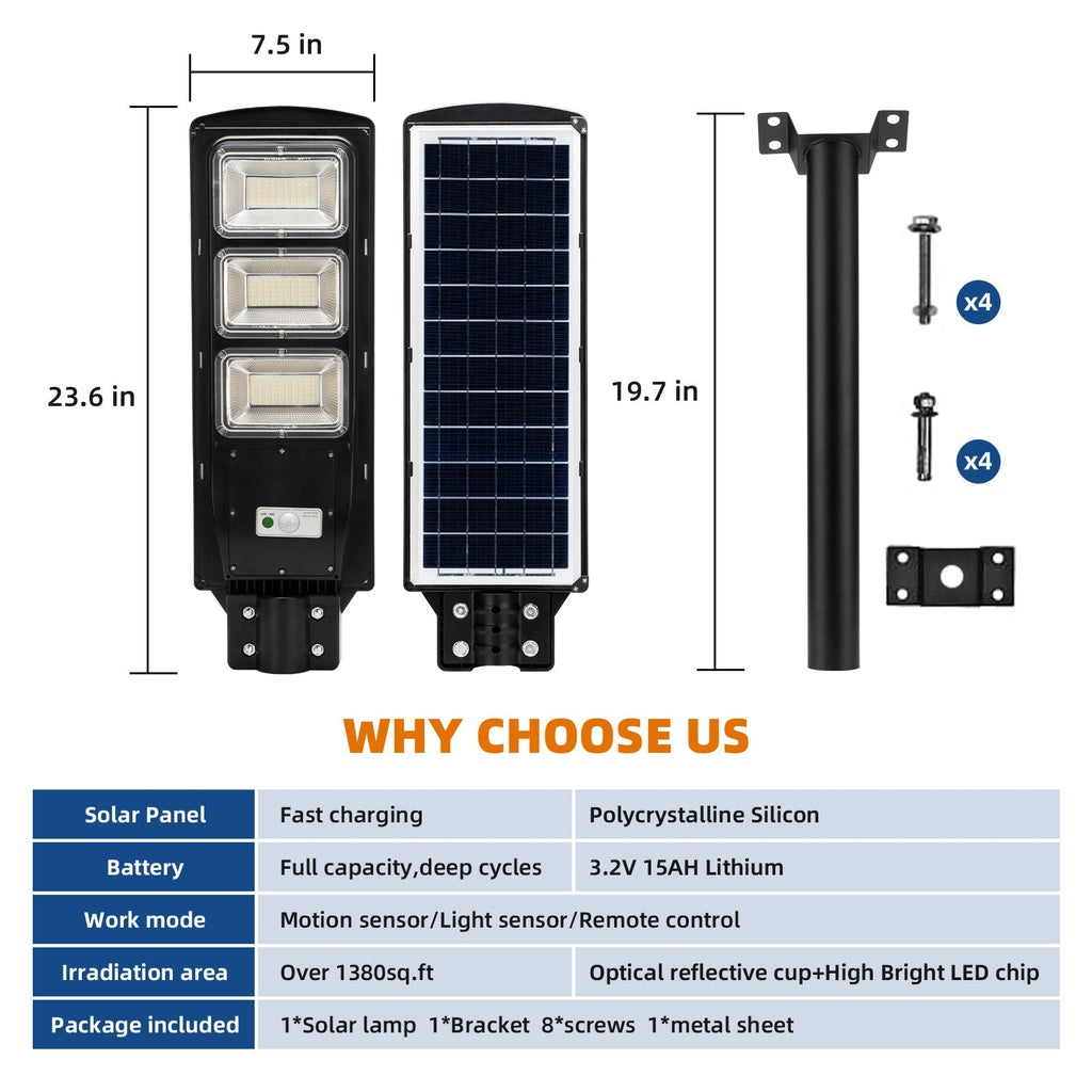 Langy 90W 120W Solar street LED lights -warm white/ white product image 8