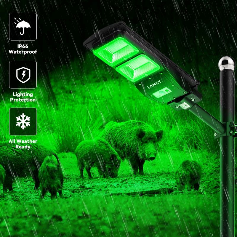 Langy Solar Green Feeder Light for Hunting -12000 lumens product image 3