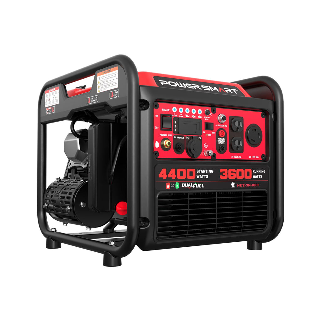 PowerSmart 4400W/4000W Gasoline/Propane Duel Fuel Inverter Generator