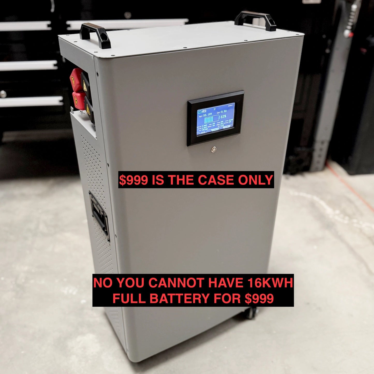 Full Battery 48V Tower: Rugged LiFePO4 Battery w/ Active Balance