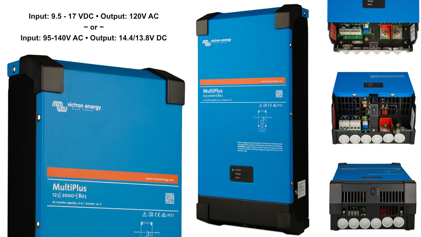 Full Battery Victron 120V Inverter & Charger - 12/24/48V; 500 - 5000