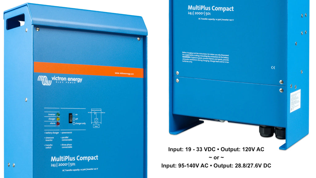 Full Battery Victron 120V Inverter & Charger - 12/24/48V; 500 - 5000