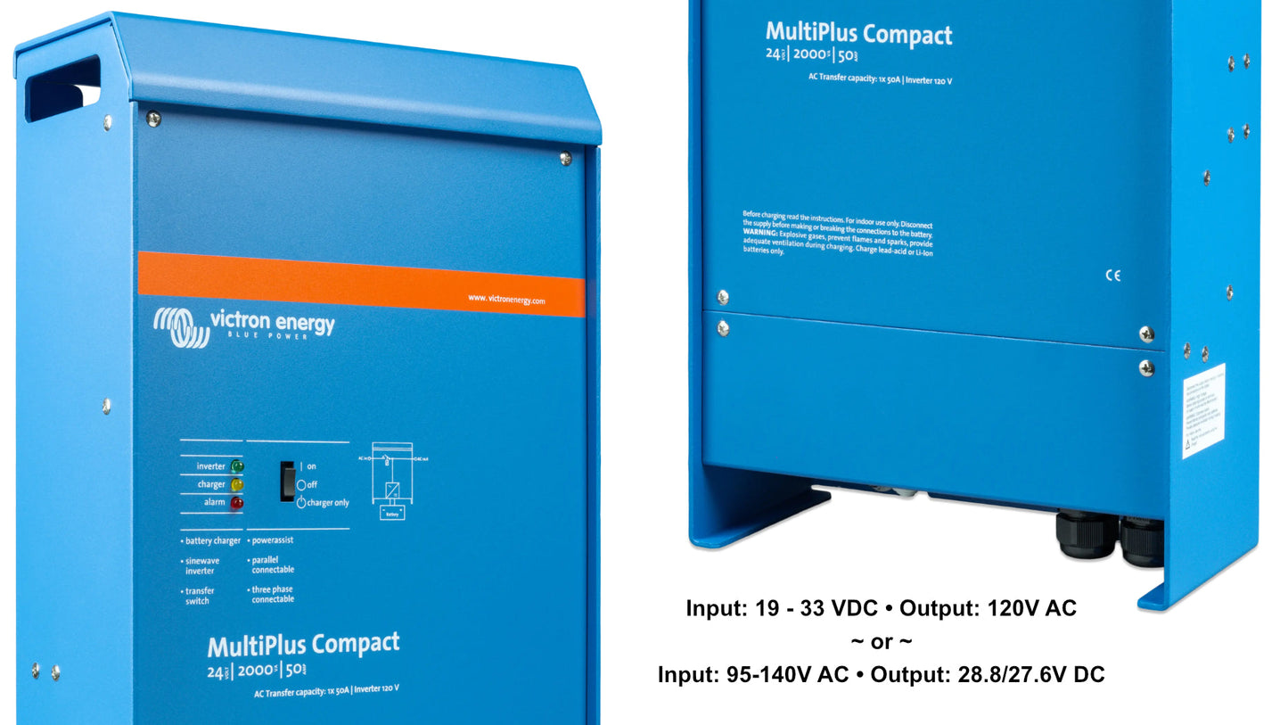 Full Battery Victron 120V Inverter & Charger - 12/24/48V; 500 - 5000
