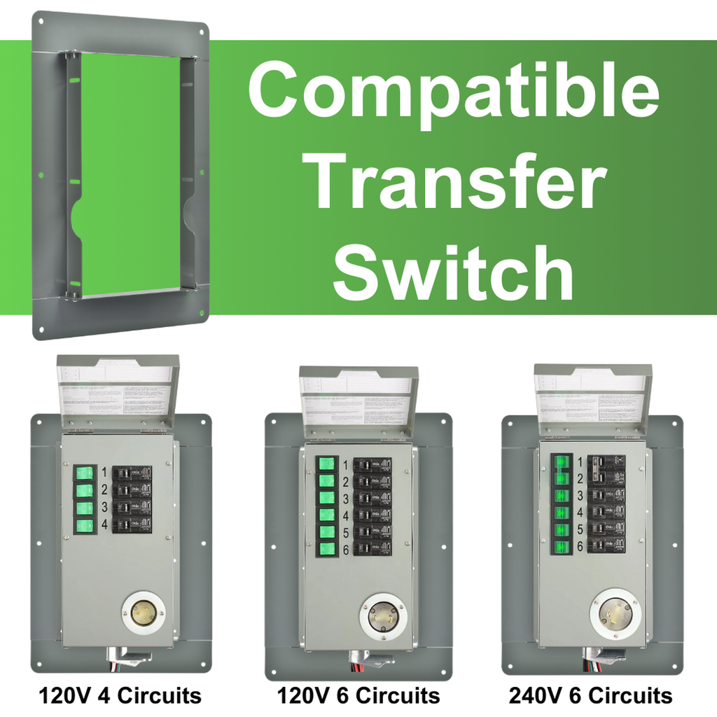 Nature's Generator 4 or 6 Circuit Manual Transfer Switch Flush Mount product image 5