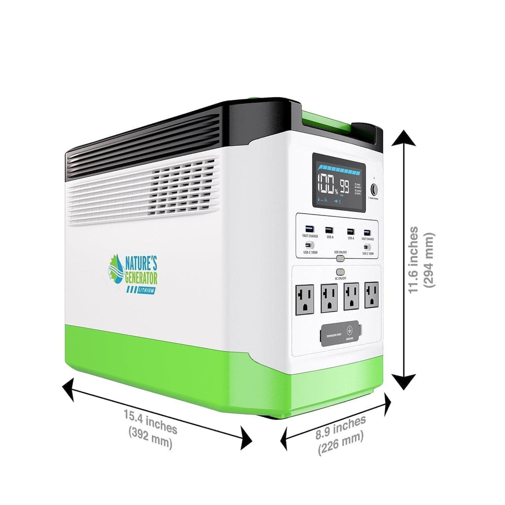 Nature's Generator High Capacity Expandable Lithium 1800 Power Station