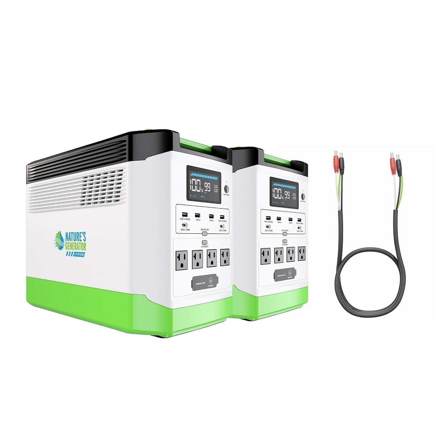 Nature's Generator High Capacity Expandable Lithium 1800 Power Station