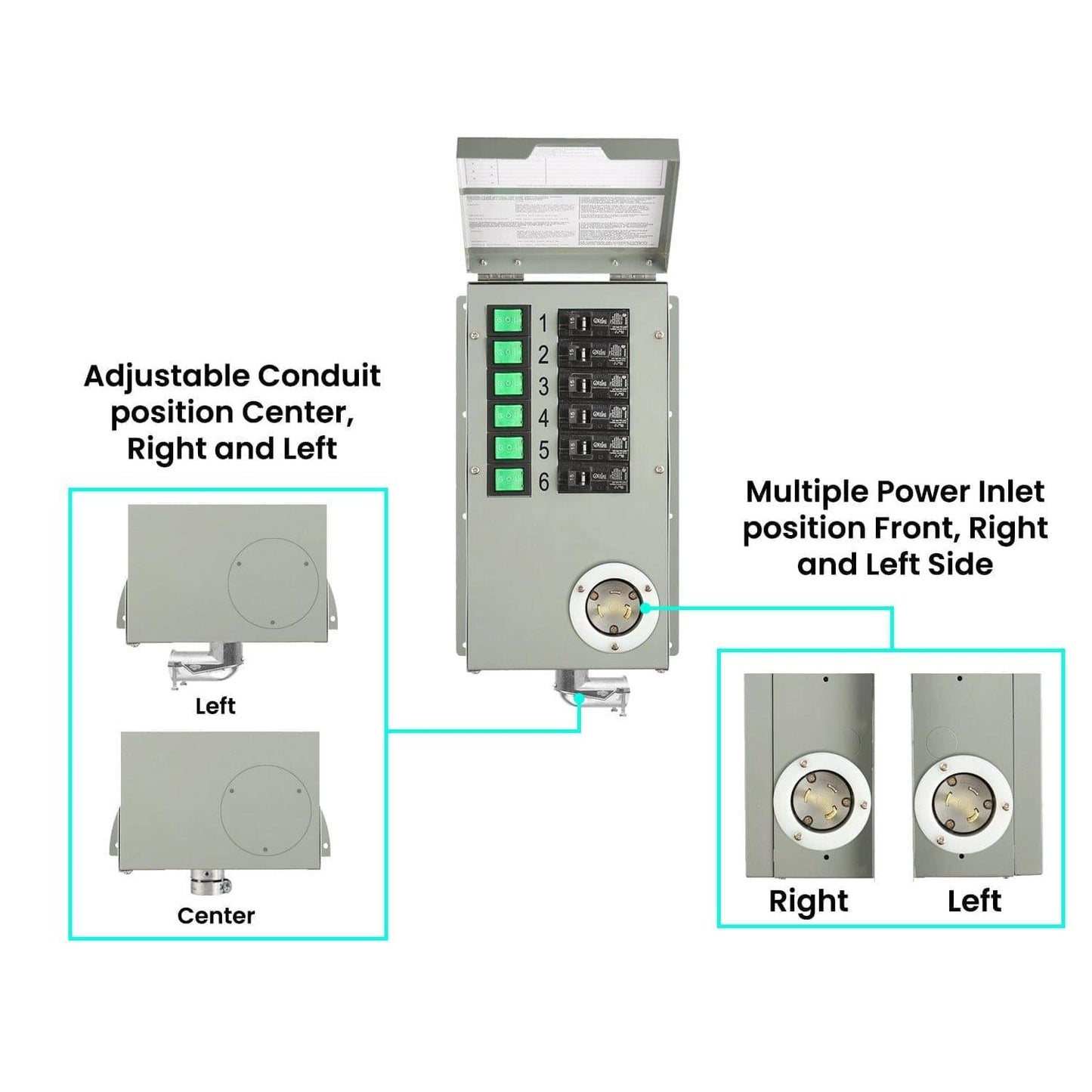 Nature's Generator 120V 30A 6-Circuit Transfer Switch