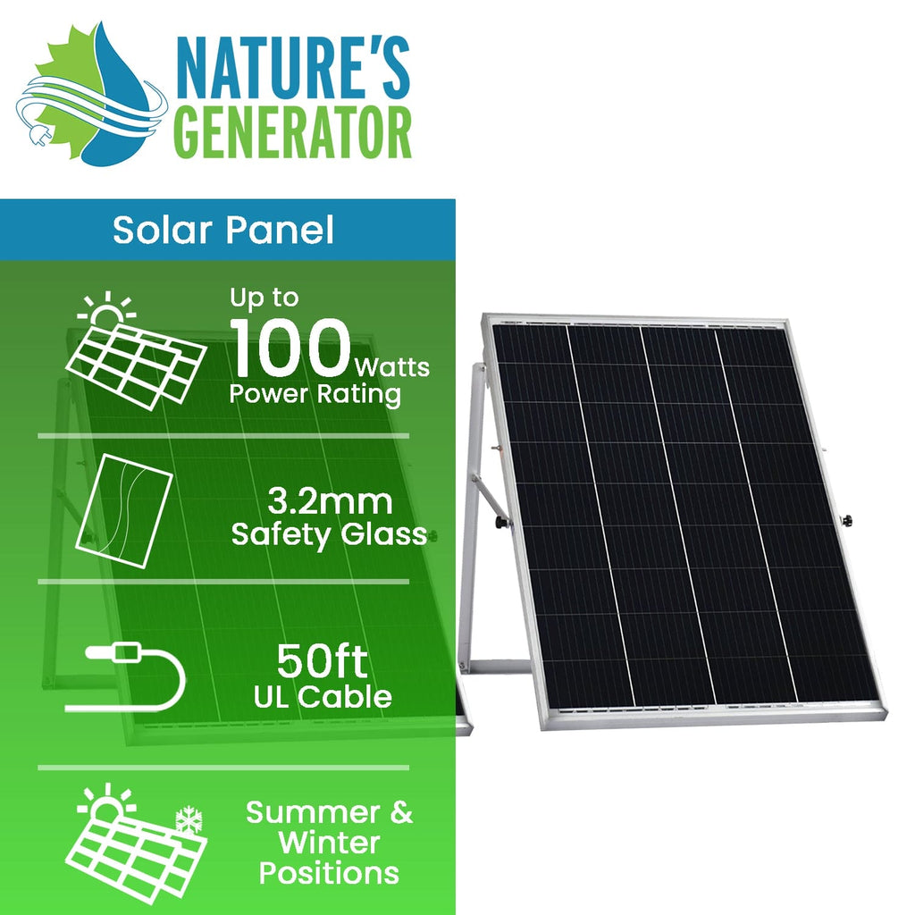 Nature's Generator 200W Rigid Solar Panels w/ cable & connector