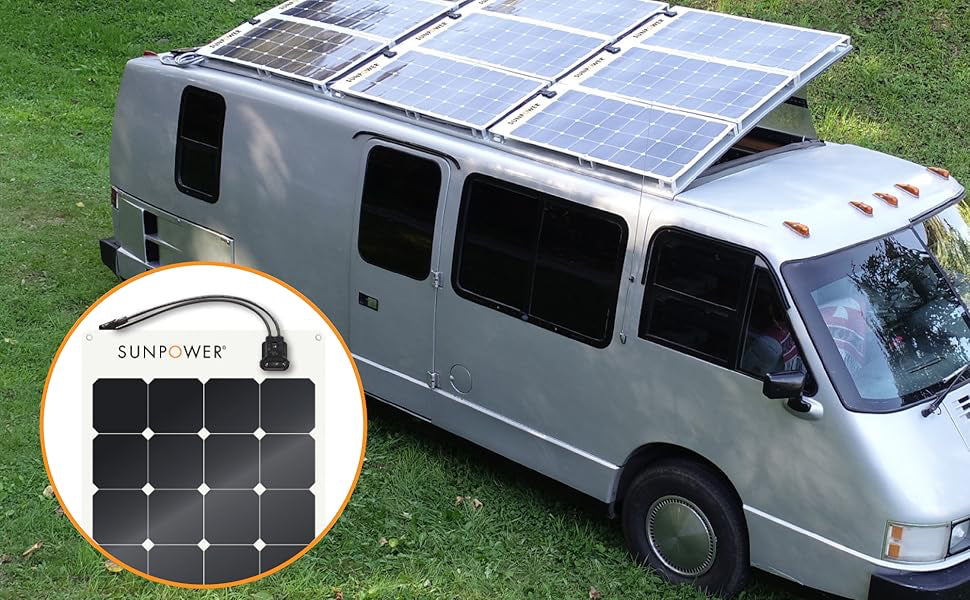Full Battery Sunpower 100W Flexible Solar Panel w/ Maxeon Technology