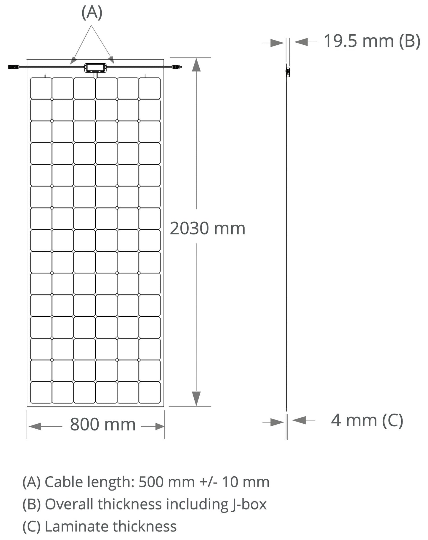 Full Battery Sunpower Maxeon Air 330W Flexible Solar Panel