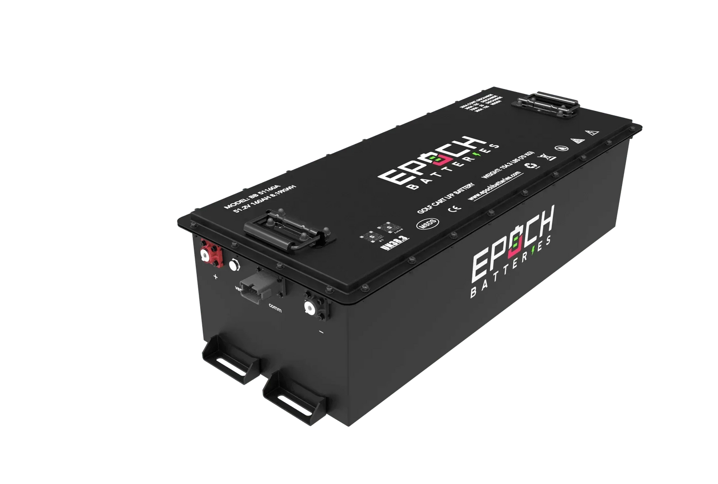 Epoch Batteries 48V 160Ah - LiMax Series - Lithium (LiFePO4) Golf Cart Battery - Complete Kit