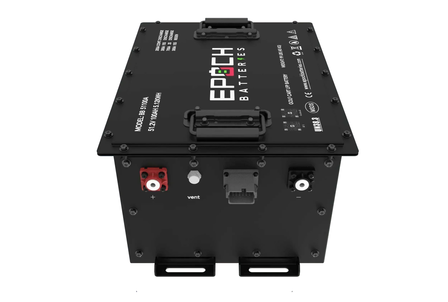 Epoch Batteries 48V 105Ah - LiMax Series - Lithium (LiFePO4) Golf Cart Battery - Complete Kit