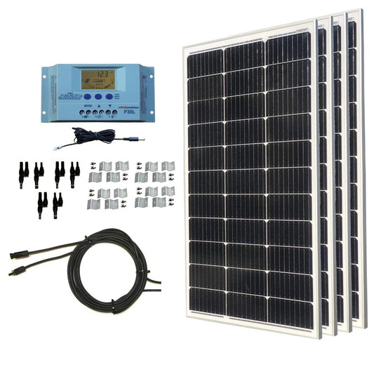 WindyNation 400-Watt Mono Solar Kits w/ P30L LCD Charge Controller product image 1