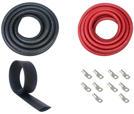 WindyNation 6 Gauge Welding Battery Cable Kit - Incl. 5 pieces of 3/8" product image 1
