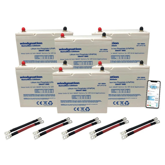 WindyNation LiFePO4 100ah 12 Volt BattaMax 4000 Cycles Battery product image 1
