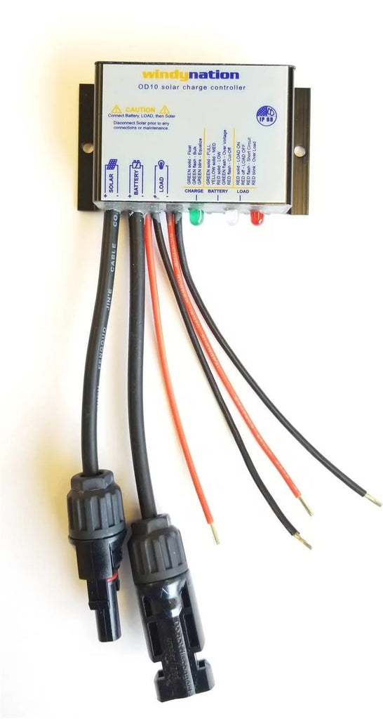 WindyNation Waterproof 10A 12V Charge Controller w/ LED Charging product image 2