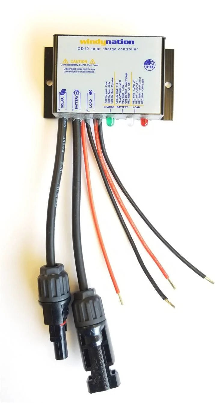WindyNation Waterproof 10A 12V Charge Controller w/ LED Charging product image 2