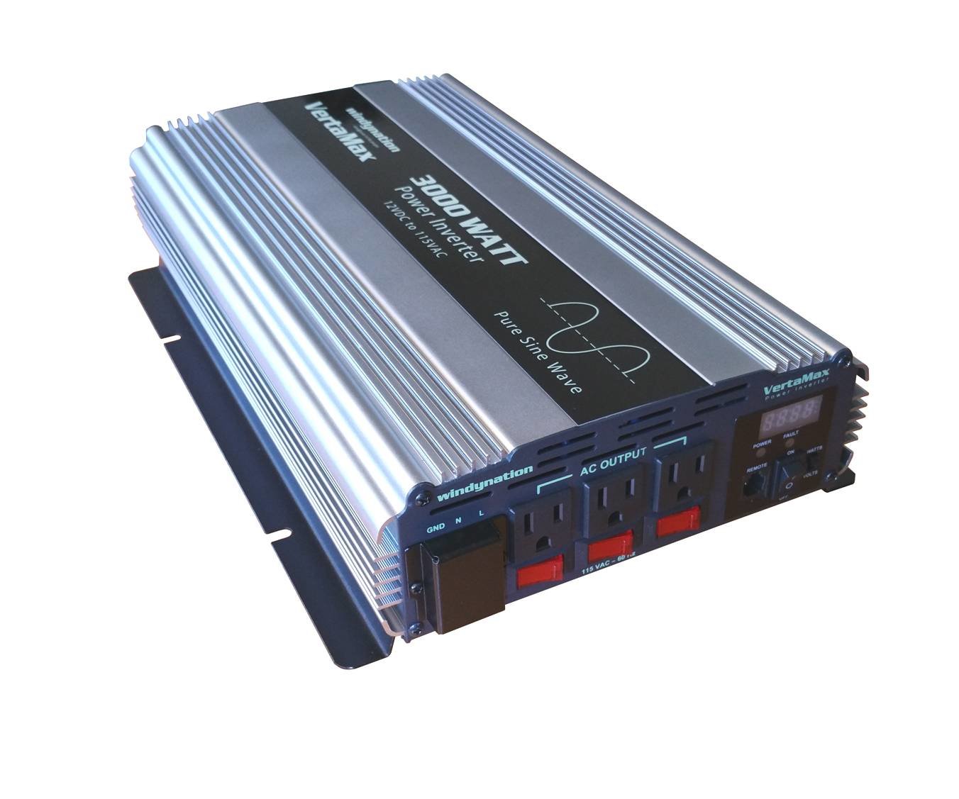 WindyNation VertaMax 3000 Watt 12V Pure Sine Wave Power Inverter