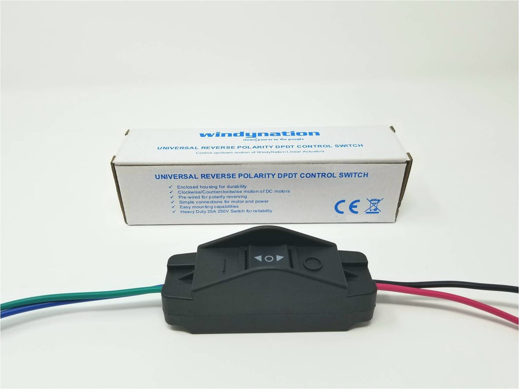 WindyNation 25A DPDT Forward Reverse Up Down Reverse Polarity Switch