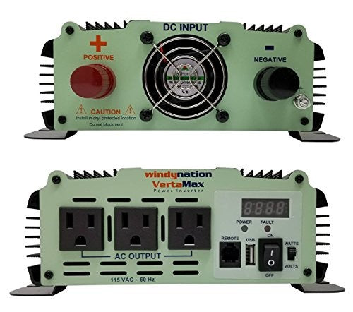 WindyNation VertaMax Modified 1200 Watt 12V Power Inverter