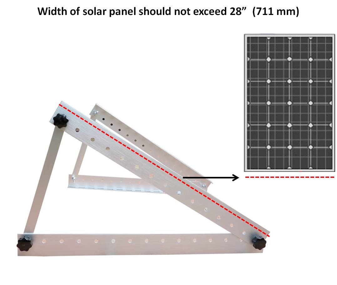 WindyNation Adjustable Solar Panel Mount Mounting Rack Bracket